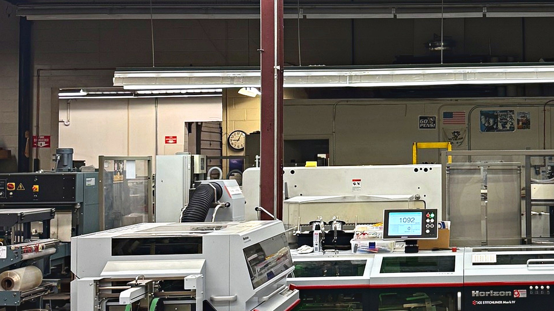 The Horizon StitchLiner in the bindery at Broudy Printing