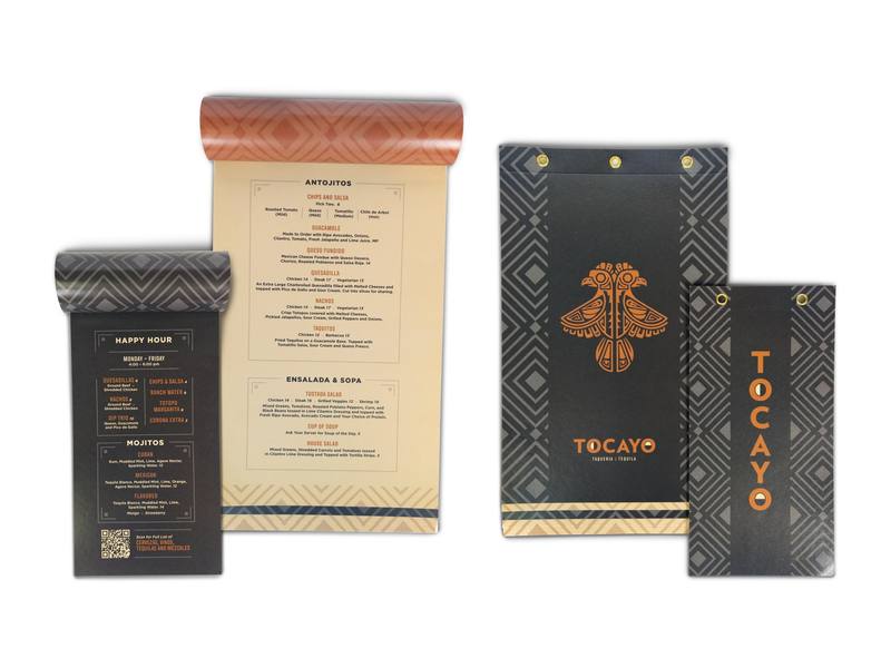 Tocayo Drink & Dinner Menus